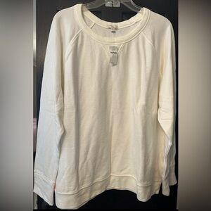 GAP White w/ Orange Side Piping Sweatshirt | NWT